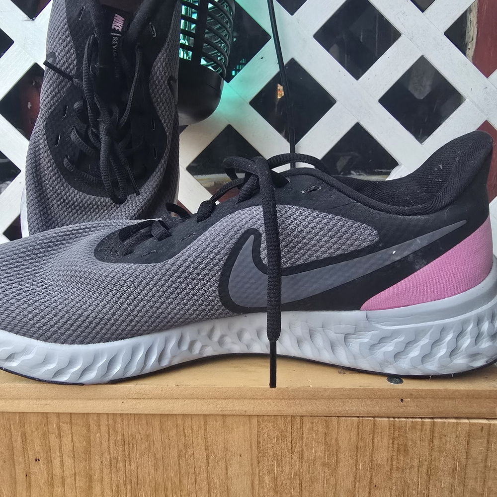 Nike Women's Running Shoes - Black, Gray, and Pink